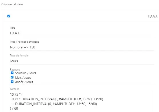 Parametrage des IDAJ Indemnité de dépassement de l’amplitude journalière